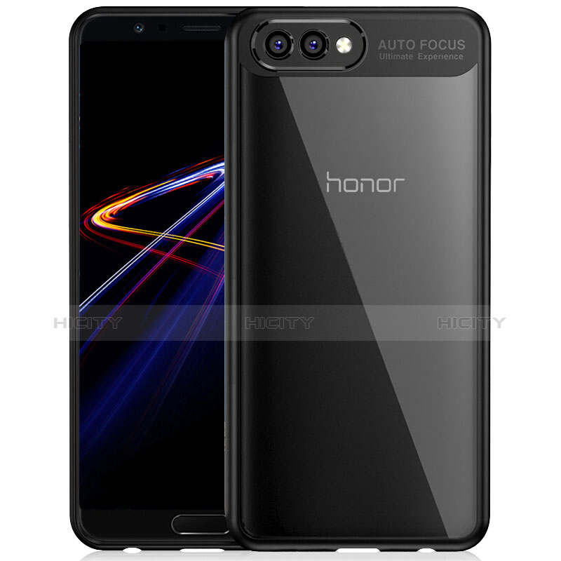 Silikon Hülle Handyhülle Rahmen Schutzhülle Durchsichtig Transparent Spiegel für Huawei Honor V10 Schwarz