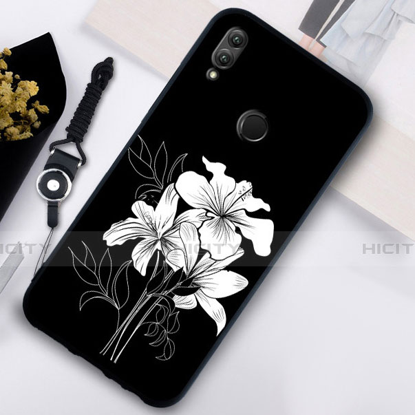 Silikon Hülle Handyhülle Rahmen Schutzhülle Spiegel Blumen S02 für Huawei Honor 10 Lite Weiß Plus