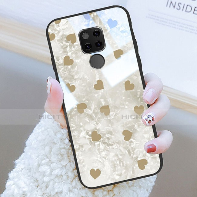 Silikon Hülle Handyhülle Rahmen Schutzhülle Spiegel Liebe Herz für Huawei Mate 20 Gold