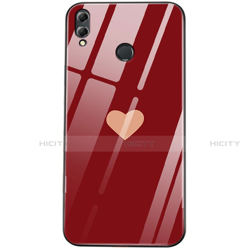 Silikon Hülle Handyhülle Rahmen Schutzhülle Spiegel Liebe Herz S04 für Huawei Honor V10 Lite Rot