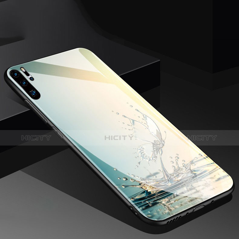 Silikon Hülle Handyhülle Rahmen Schutzhülle Spiegel Schmetterling für Huawei P30 Pro New Edition Grün