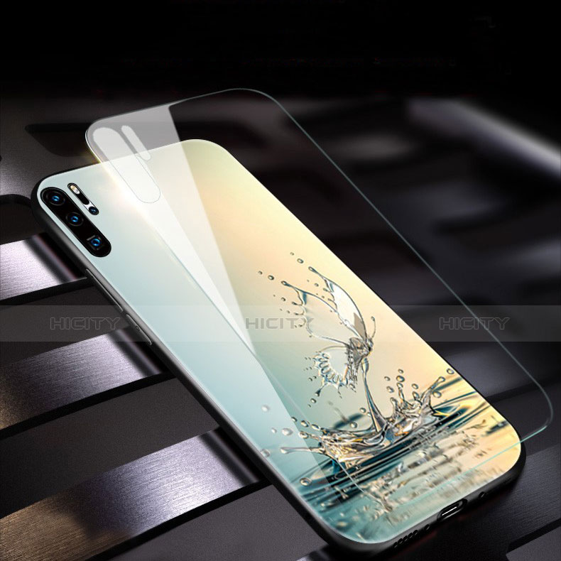 Silikon Hülle Handyhülle Rahmen Schutzhülle Spiegel Schmetterling für Huawei P30 Pro New Edition Grün