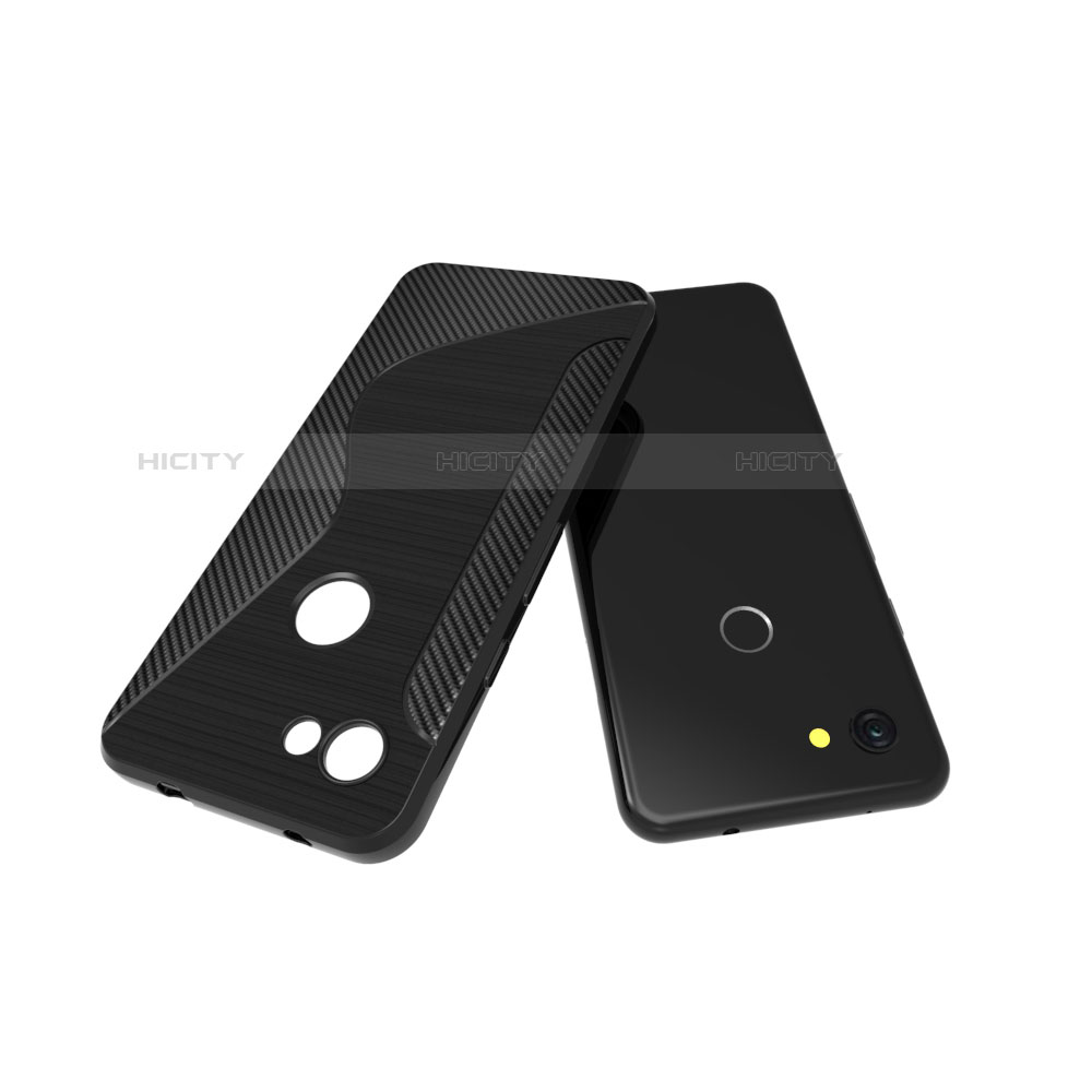 Silikon Hülle Handyhülle S-Line Schutzhülle Durchsichtig Transparent für Google Pixel 3a XL Schwarz