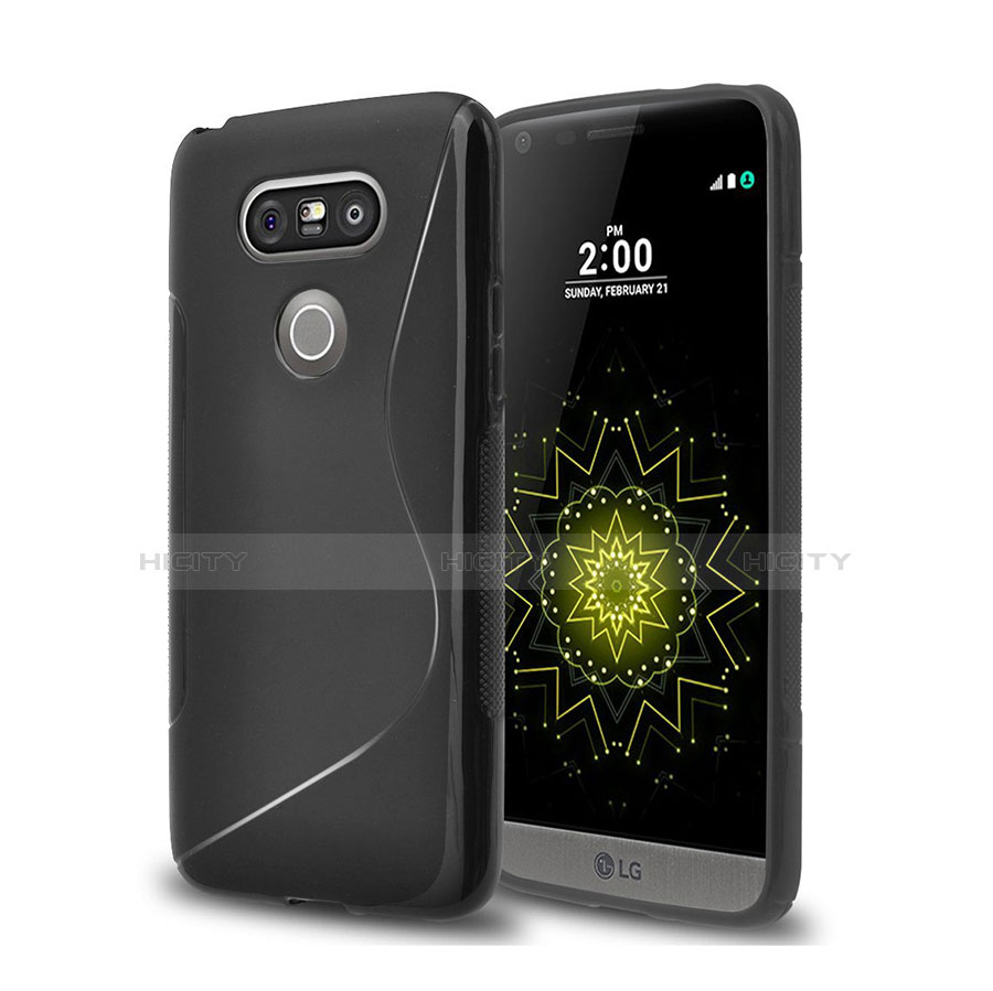 Silikon Hülle Handyhülle S-Line Schutzhülle für LG G5 Schwarz