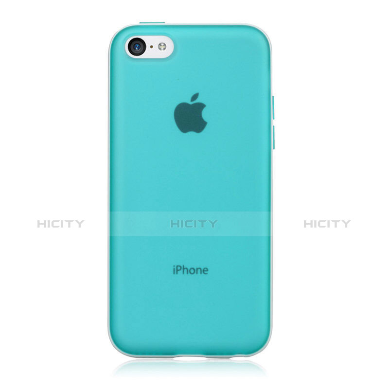 Silikon Hülle Handyhülle Transparent Schutzhülle Matt für Apple iPhone 5C Hellblau