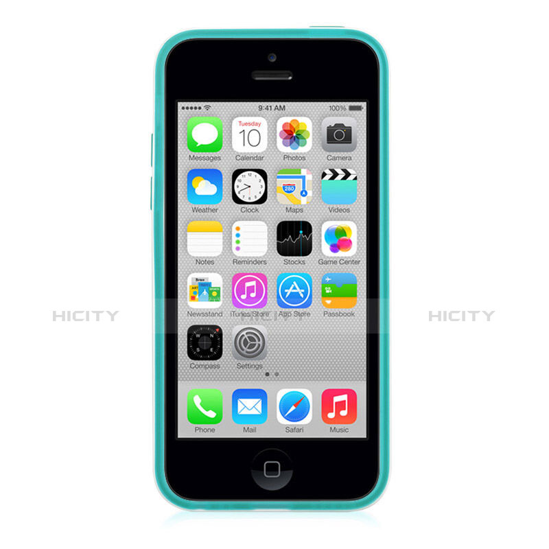 Silikon Hülle Handyhülle Transparent Schutzhülle Matt für Apple iPhone 5C Hellblau