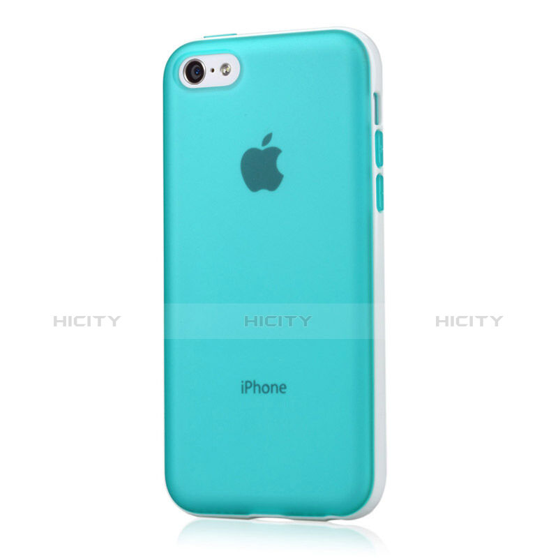 Silikon Hülle Handyhülle Transparent Schutzhülle Matt für Apple iPhone 5C Hellblau