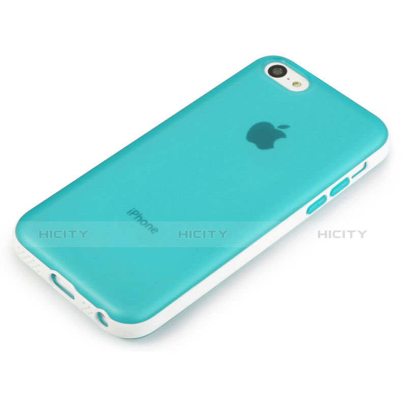 Silikon Hülle Handyhülle Transparent Schutzhülle Matt für Apple iPhone 5C Hellblau