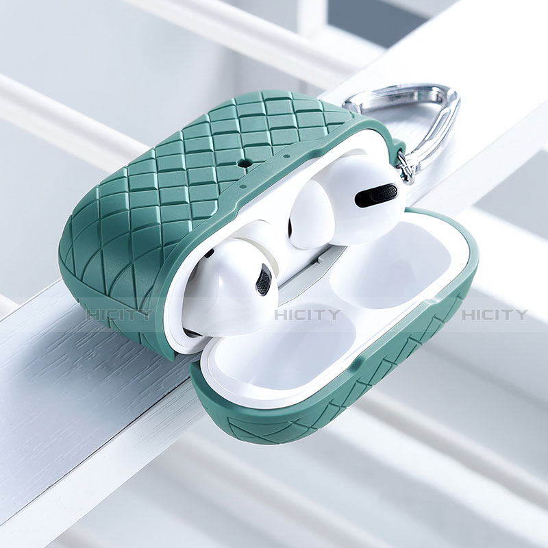 Silikon Hülle Handyhülle Ultra Dünn Flexible Schutzhülle 360 Grad Ganzkörper Tasche für Apple AirPods Pro groß