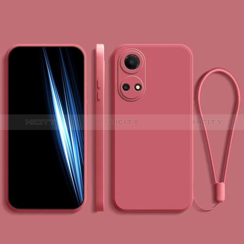 Silikon Hülle Handyhülle Ultra Dünn Flexible Schutzhülle 360 Grad Ganzkörper Tasche für Huawei Honor X7 Rot