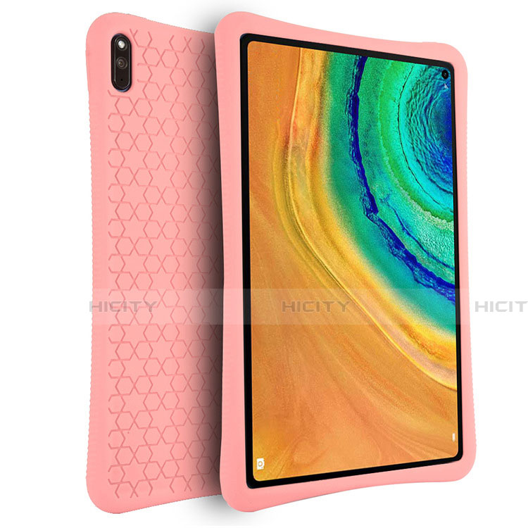 Silikon Hülle Handyhülle Ultra Dünn Flexible Schutzhülle 360 Grad Ganzkörper Tasche für Huawei MatePad Pro Rosa