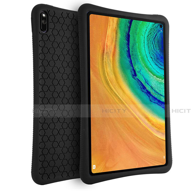 Silikon Hülle Handyhülle Ultra Dünn Flexible Schutzhülle 360 Grad Ganzkörper Tasche für Huawei MatePad Pro Schwarz