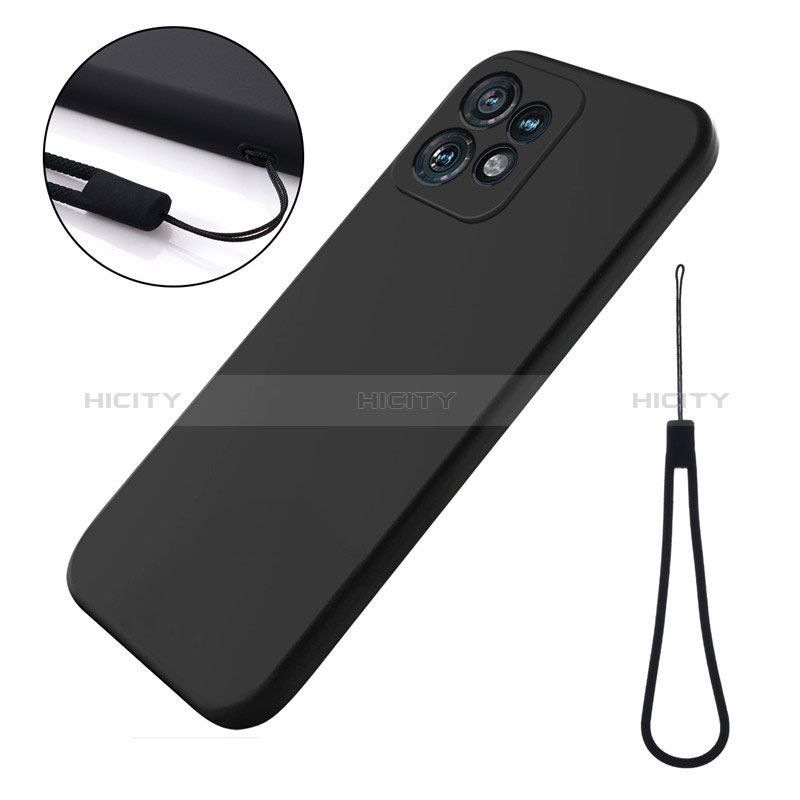 Silikon Hülle Handyhülle Ultra Dünn Flexible Schutzhülle 360 Grad Ganzkörper Tasche für Motorola Moto Edge 40 Pro 5G Schwarz