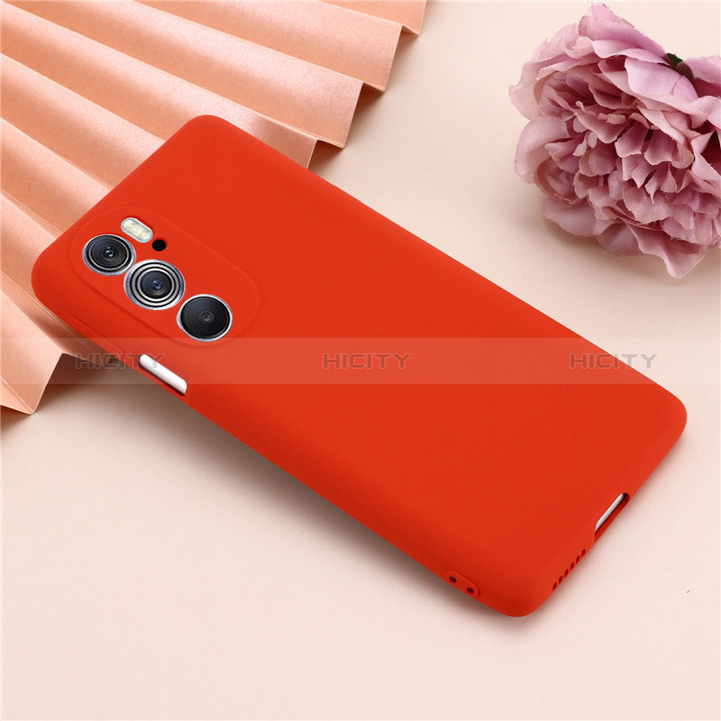 Silikon Hülle Handyhülle Ultra Dünn Flexible Schutzhülle 360 Grad Ganzkörper Tasche für Motorola Moto Edge X30 5G Rot Plus