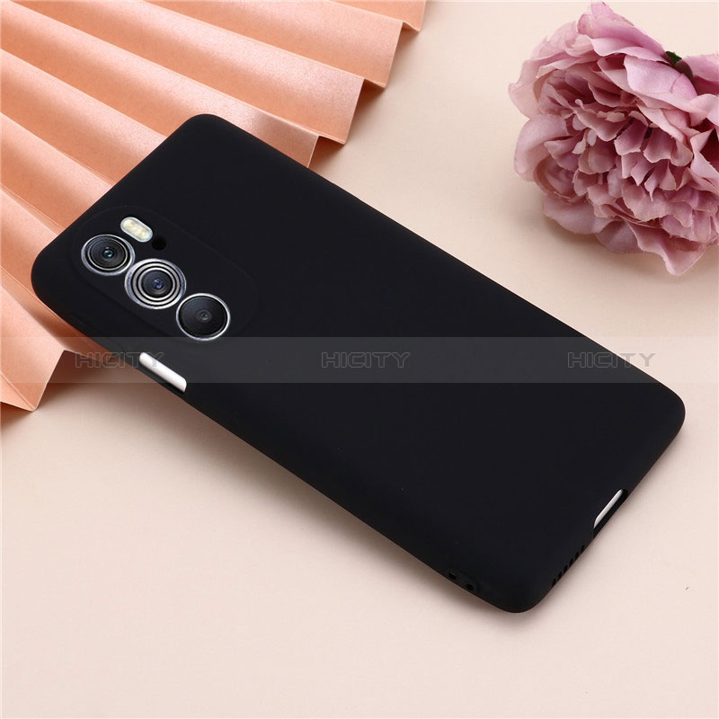 Silikon Hülle Handyhülle Ultra Dünn Flexible Schutzhülle 360 Grad Ganzkörper Tasche für Motorola Moto Edge X30 5G Schwarz