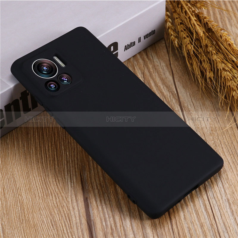 Silikon Hülle Handyhülle Ultra Dünn Flexible Schutzhülle 360 Grad Ganzkörper Tasche für Motorola Moto Edge X30 Pro 5G Schwarz Plus