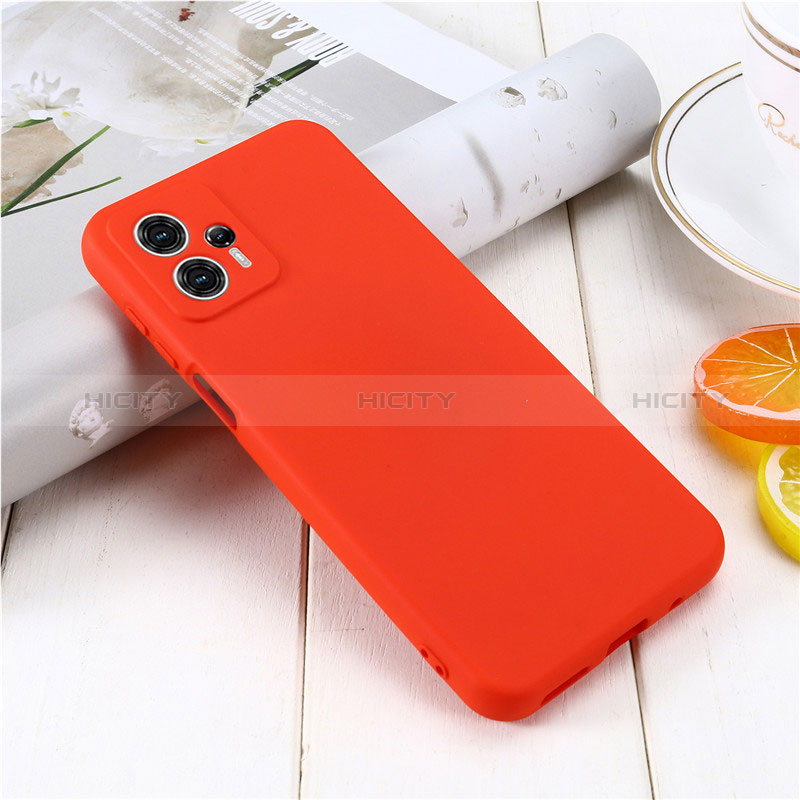 Silikon Hülle Handyhülle Ultra Dünn Flexible Schutzhülle 360 Grad Ganzkörper Tasche für Motorola Moto G23 Rot Plus