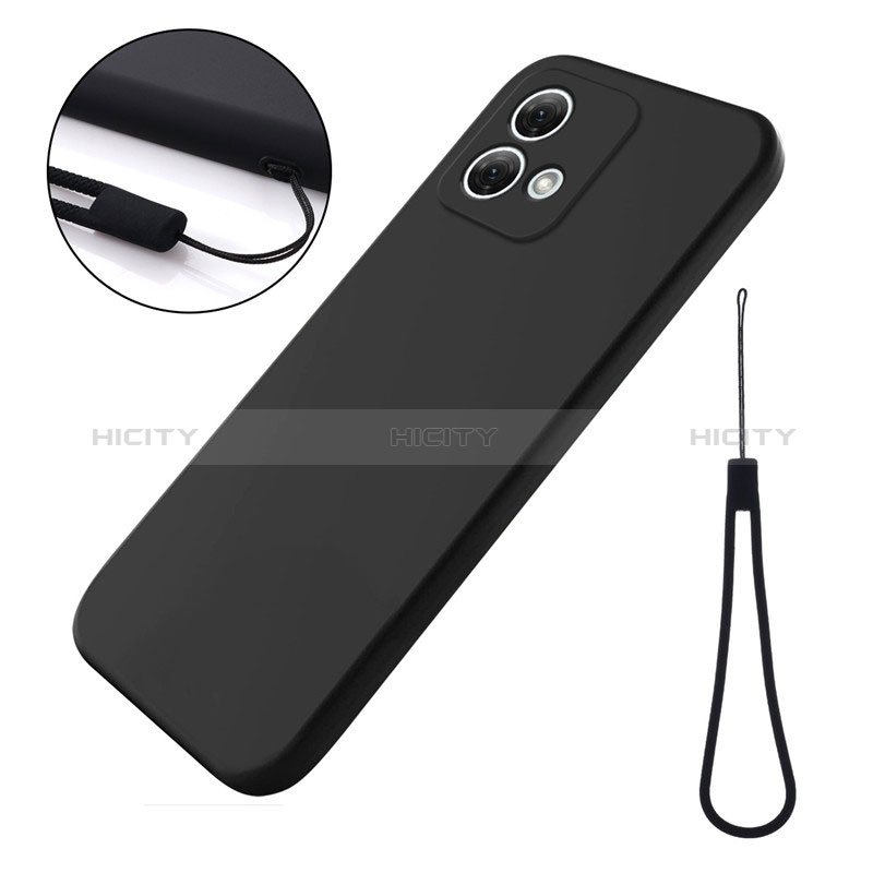 Silikon Hülle Handyhülle Ultra Dünn Flexible Schutzhülle 360 Grad Ganzkörper Tasche für Motorola Moto G84 5G Schwarz Plus