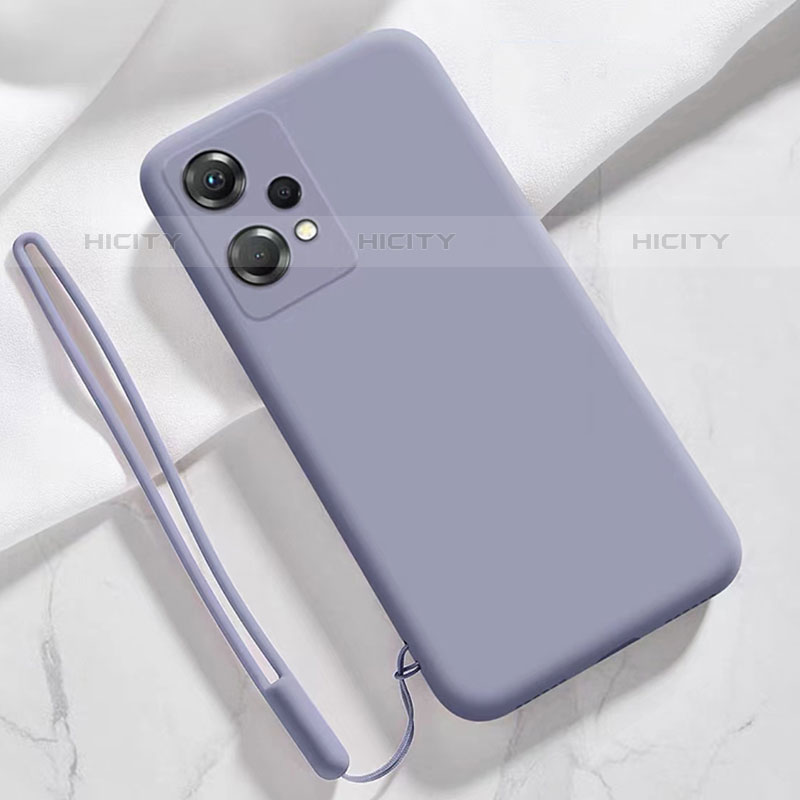 Silikon Hülle Handyhülle Ultra Dünn Flexible Schutzhülle 360 Grad Ganzkörper Tasche für OnePlus Nord CE 2 Lite 5G Lavendel Grau Plus