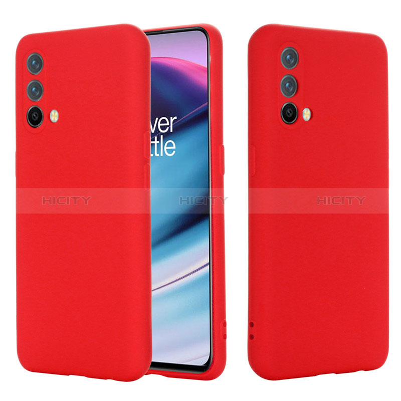 Silikon Hülle Handyhülle Ultra Dünn Flexible Schutzhülle 360 Grad Ganzkörper Tasche für OnePlus Nord CE 5G Rot