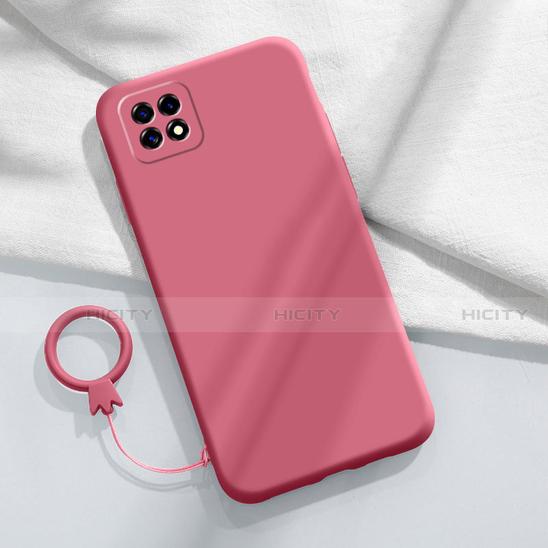 Silikon Hülle Handyhülle Ultra Dünn Flexible Schutzhülle 360 Grad Ganzkörper Tasche für Oppo A72 5G Rot