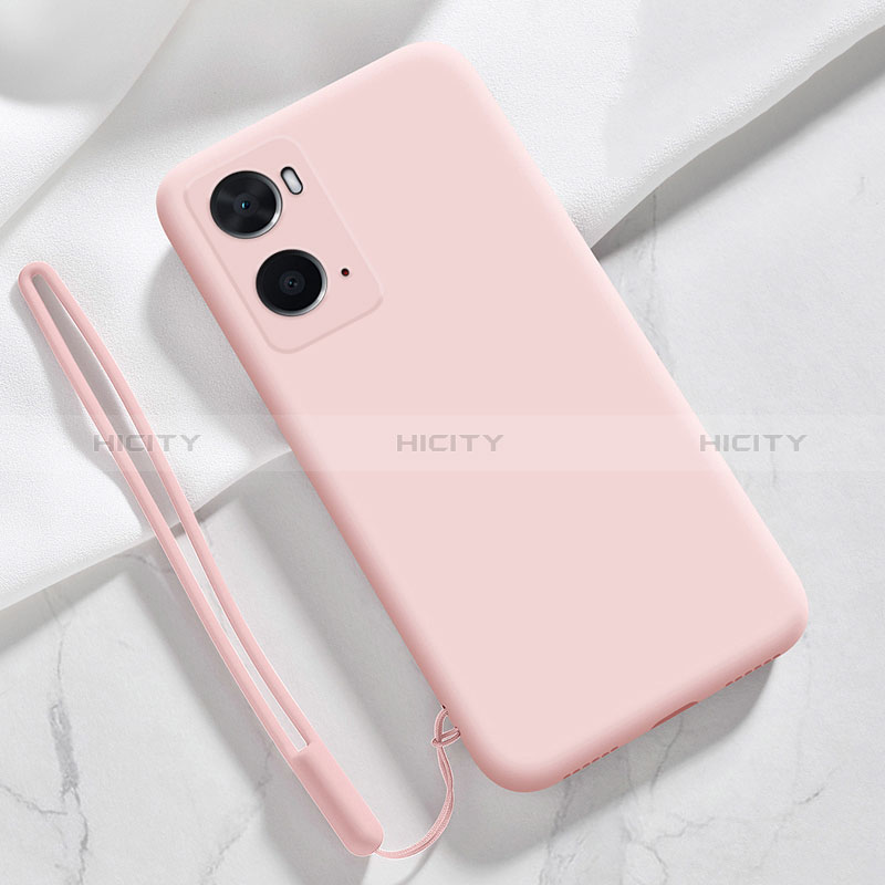 Silikon Hülle Handyhülle Ultra Dünn Flexible Schutzhülle 360 Grad Ganzkörper Tasche für Oppo A76 Rosa