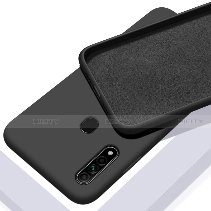 Silikon Hülle Handyhülle Ultra Dünn Flexible Schutzhülle 360 Grad Ganzkörper Tasche für Oppo A8 Schwarz Plus