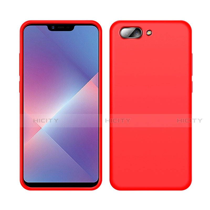 Silikon Hülle Handyhülle Ultra Dünn Flexible Schutzhülle 360 Grad Ganzkörper Tasche für Oppo AX5 Rot Plus