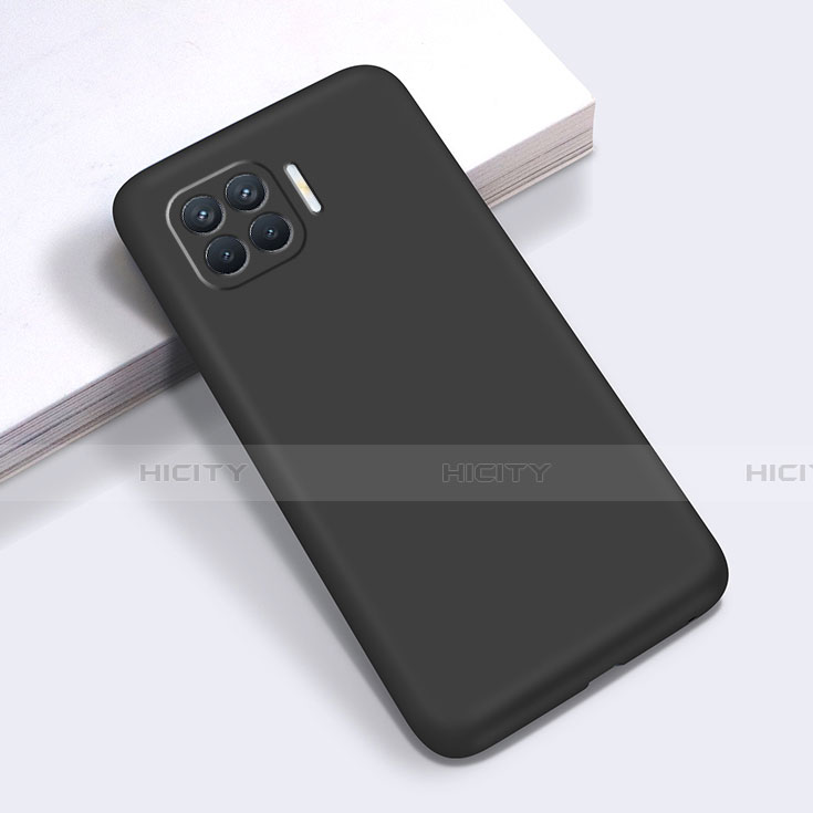 Silikon Hülle Handyhülle Ultra Dünn Flexible Schutzhülle 360 Grad Ganzkörper Tasche für Oppo F17 Pro Schwarz