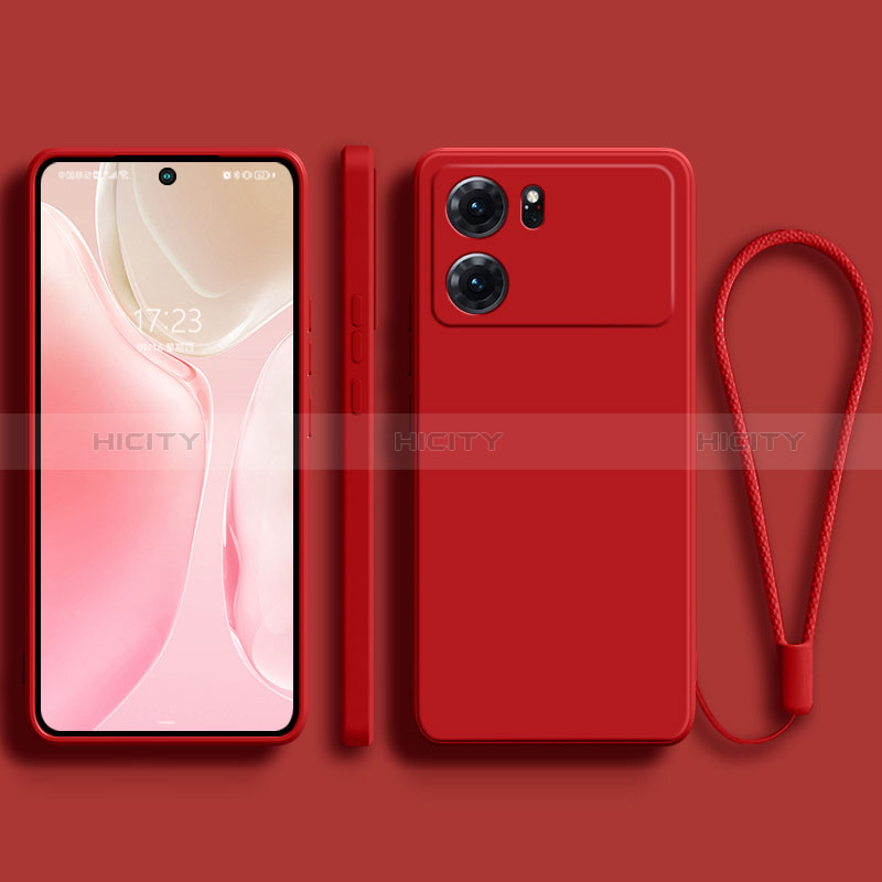 Silikon Hülle Handyhülle Ultra Dünn Flexible Schutzhülle 360 Grad Ganzkörper Tasche für Oppo K10 5G Rot