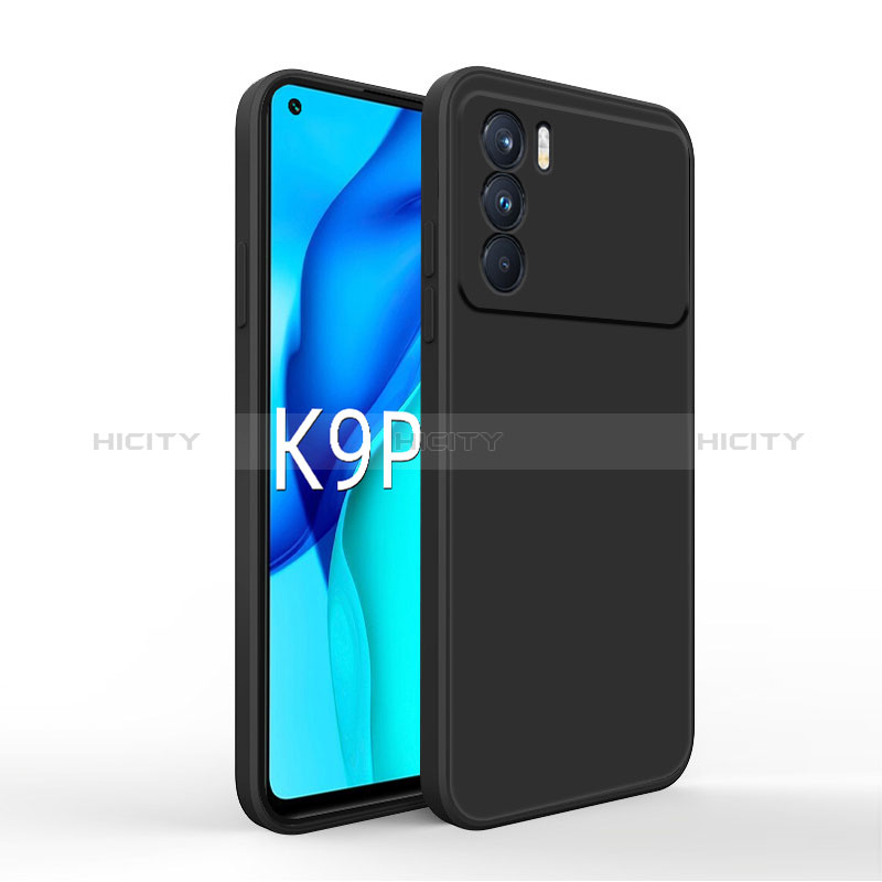 Silikon Hülle Handyhülle Ultra Dünn Flexible Schutzhülle 360 Grad Ganzkörper Tasche für Oppo K9 Pro 5G Schwarz