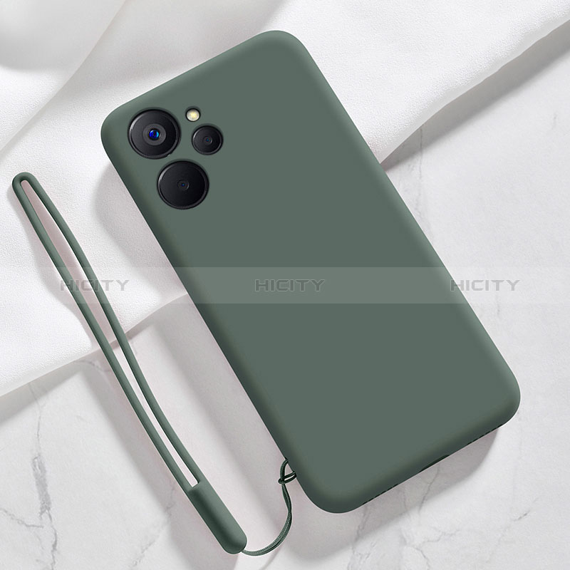 Silikon Hülle Handyhülle Ultra Dünn Flexible Schutzhülle 360 Grad Ganzkörper Tasche für Realme 10 5G Nachtgrün Plus