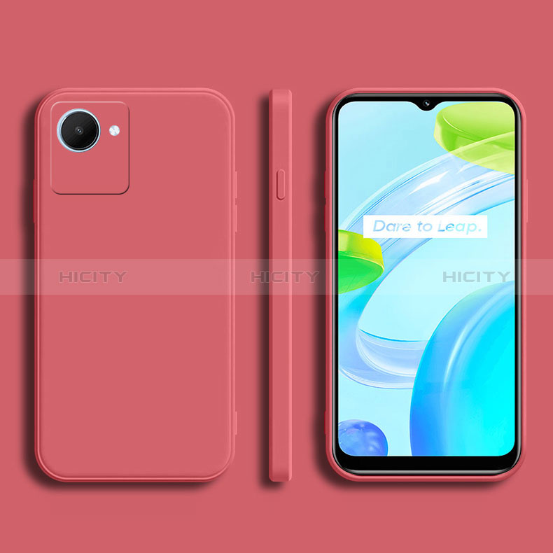 Silikon Hülle Handyhülle Ultra Dünn Flexible Schutzhülle 360 Grad Ganzkörper Tasche für Realme C30 Rot Plus