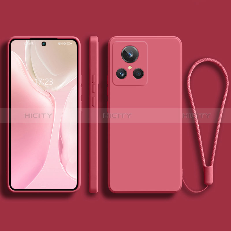 Silikon Hülle Handyhülle Ultra Dünn Flexible Schutzhülle 360 Grad Ganzkörper Tasche für Realme GT2 Master Explorer Pink Plus