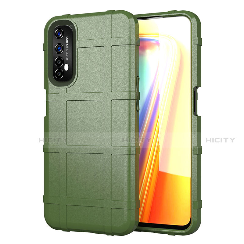 Silikon Hülle Handyhülle Ultra Dünn Flexible Schutzhülle 360 Grad Ganzkörper Tasche für Realme Narzo 20 Pro Armee-Grün