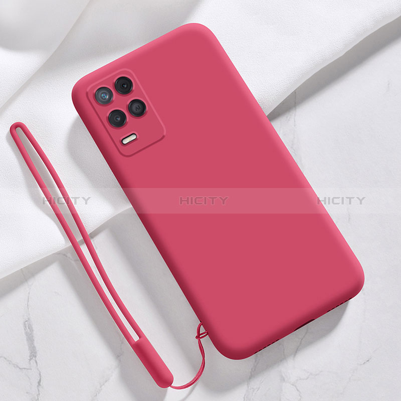 Silikon Hülle Handyhülle Ultra Dünn Flexible Schutzhülle 360 Grad Ganzkörper Tasche für Realme Q3i 5G Rot Plus