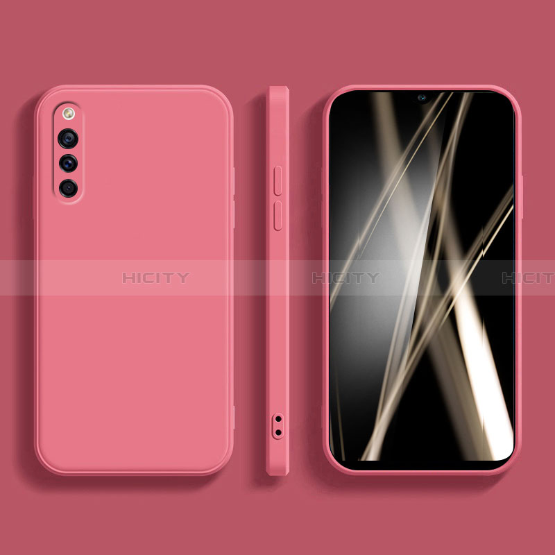 Silikon Hülle Handyhülle Ultra Dünn Flexible Schutzhülle 360 Grad Ganzkörper Tasche für Samsung Galaxy A41 SC-41A Pink