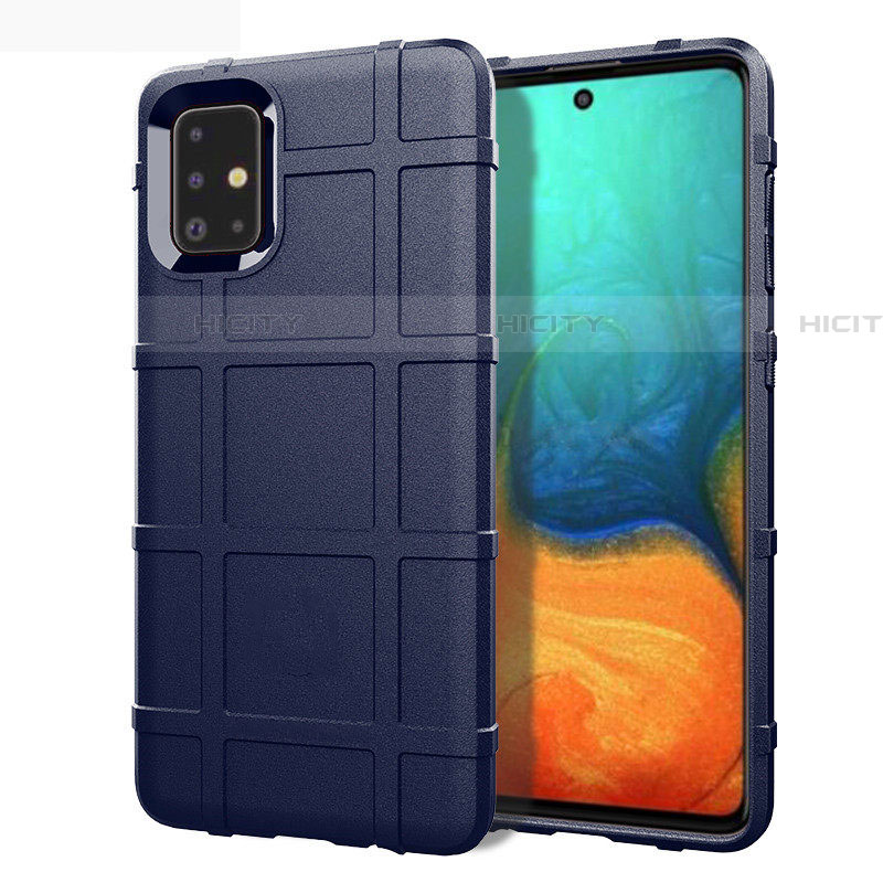 Silikon Hülle Handyhülle Ultra Dünn Flexible Schutzhülle 360 Grad Ganzkörper Tasche für Samsung Galaxy A71 5G Blau Plus