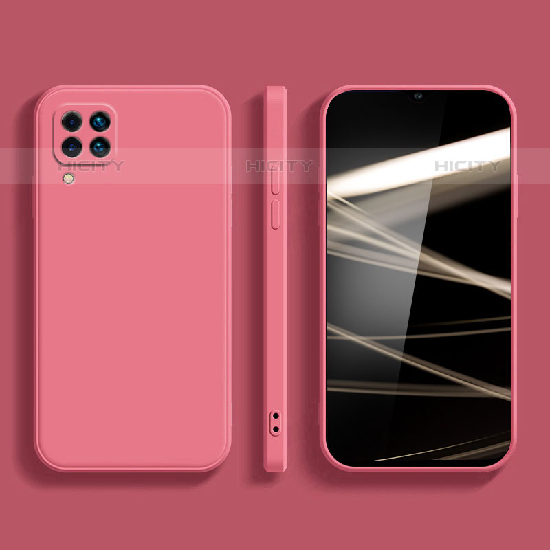 Silikon Hülle Handyhülle Ultra Dünn Flexible Schutzhülle 360 Grad Ganzkörper Tasche für Samsung Galaxy M22 4G Pink