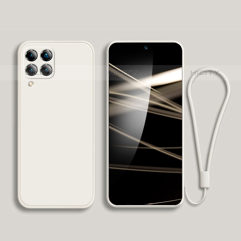 Silikon Hülle Handyhülle Ultra Dünn Flexible Schutzhülle 360 Grad Ganzkörper Tasche für Samsung Galaxy M32 4G Weiß