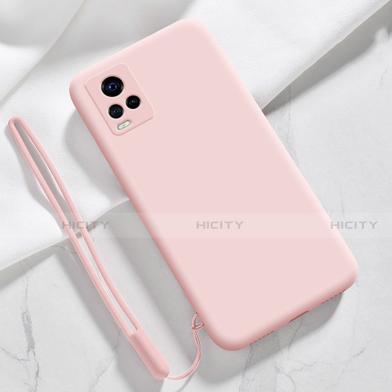 Silikon Hülle Handyhülle Ultra Dünn Flexible Schutzhülle 360 Grad Ganzkörper Tasche für Vivo V20 Pro 5G Rosa Plus