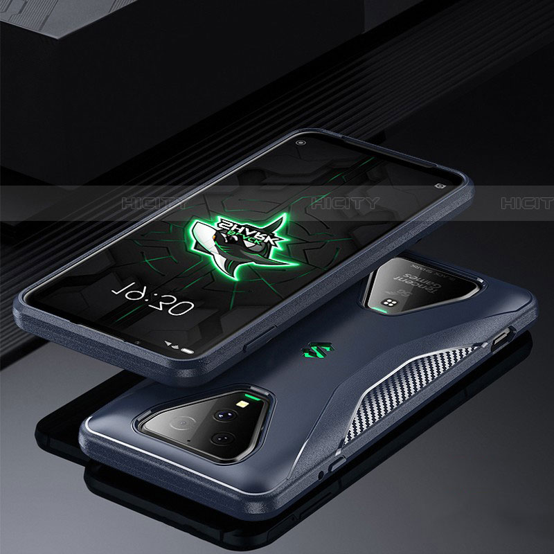 Silikon Hülle Handyhülle Ultra Dünn Flexible Schutzhülle 360 Grad Ganzkörper Tasche für Xiaomi Black Shark 3 Pro Blau