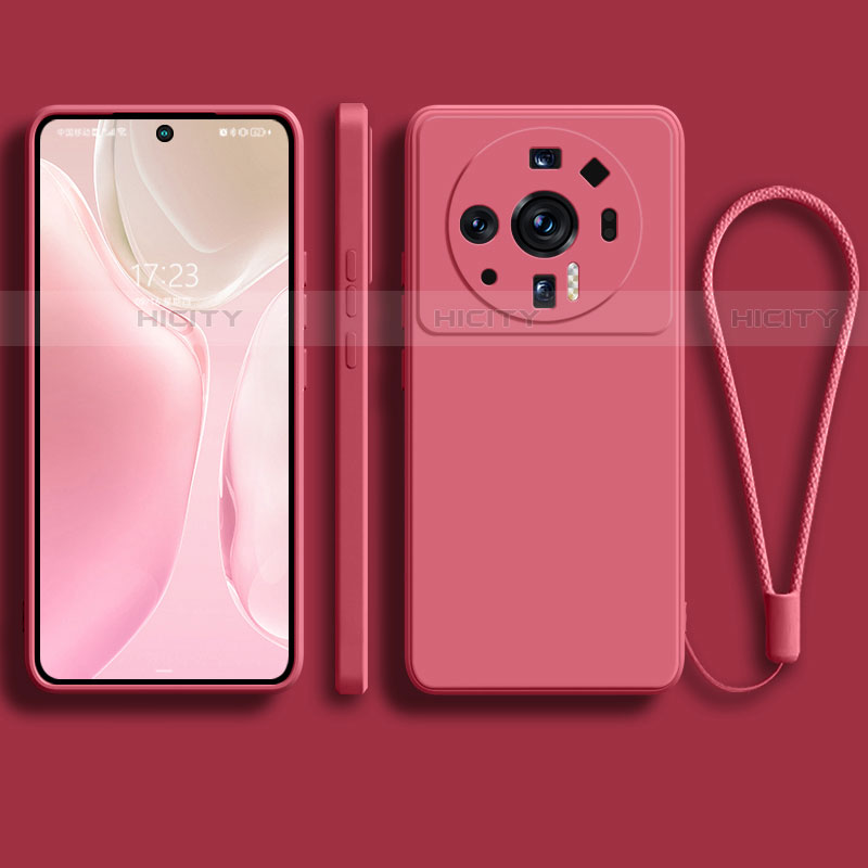 Silikon Hülle Handyhülle Ultra Dünn Flexible Schutzhülle 360 Grad Ganzkörper Tasche für Xiaomi Mi 12 Ultra 5G Fuchsie Plus