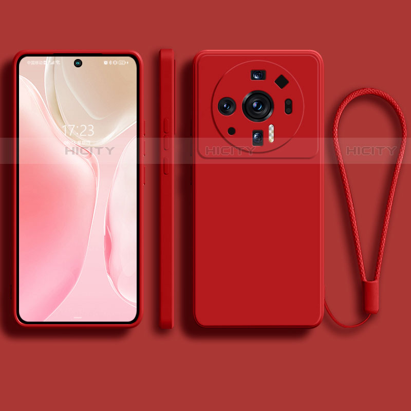 Silikon Hülle Handyhülle Ultra Dünn Flexible Schutzhülle 360 Grad Ganzkörper Tasche für Xiaomi Mi 12 Ultra 5G Rot