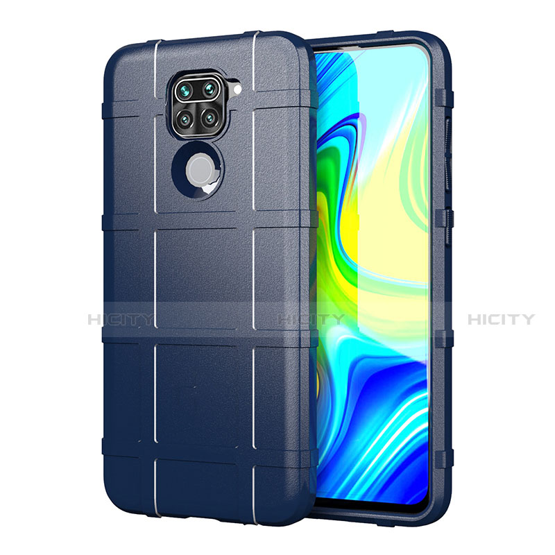 Silikon Hülle Handyhülle Ultra Dünn Flexible Schutzhülle 360 Grad Ganzkörper Tasche für Xiaomi Redmi Note 9 Blau Plus