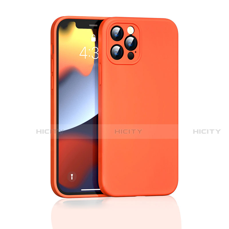 Silikon Hülle Handyhülle Ultra Dünn Flexible Schutzhülle 360 Grad Ganzkörper Tasche G01 für Apple iPhone 13 Pro Max Orange