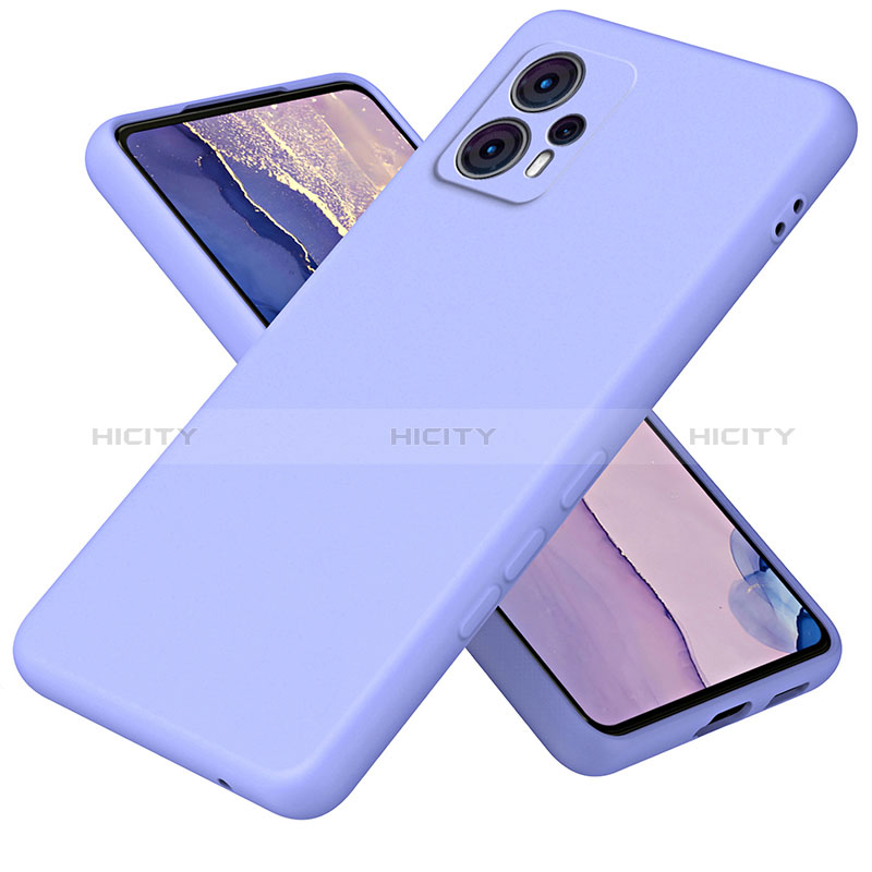 Silikon Hülle Handyhülle Ultra Dünn Flexible Schutzhülle 360 Grad Ganzkörper Tasche H01P für Motorola Moto G13 Violett