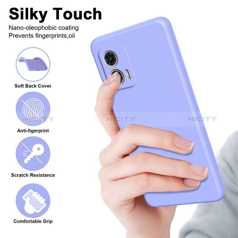 Silikon Hülle Handyhülle Ultra Dünn Flexible Schutzhülle 360 Grad Ganzkörper Tasche H01P für Motorola Moto G73 5G