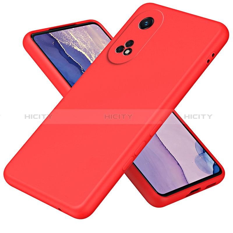 Silikon Hülle Handyhülle Ultra Dünn Flexible Schutzhülle 360 Grad Ganzkörper Tasche H01P für Oppo Reno8 T 4G Rot Plus