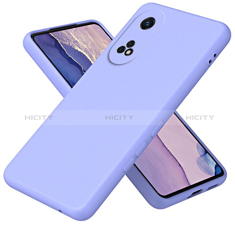 Silikon Hülle Handyhülle Ultra Dünn Flexible Schutzhülle 360 Grad Ganzkörper Tasche H01P für Oppo Reno8 T 4G Violett Plus